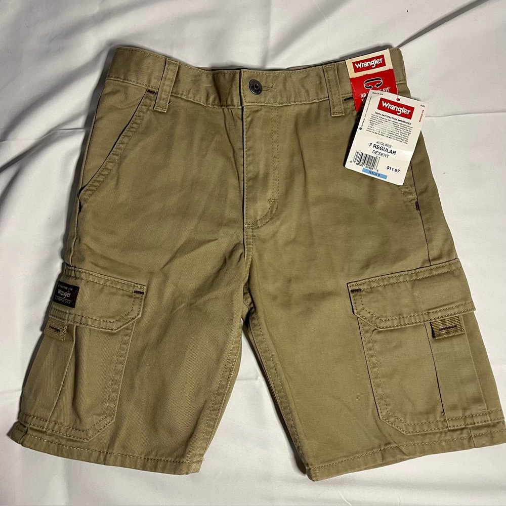Wrangler Tan Cargo Shorts boys Size 7